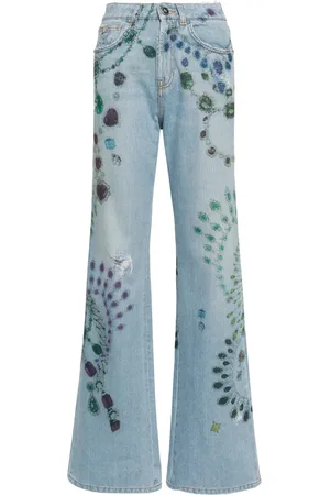 John Richmond High-rise wide-leg jeans