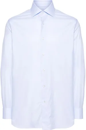 BRIONI Spread-collar cotton shirt