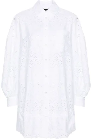 Simone Rocha Broderie-anglaise cotton shirt dress