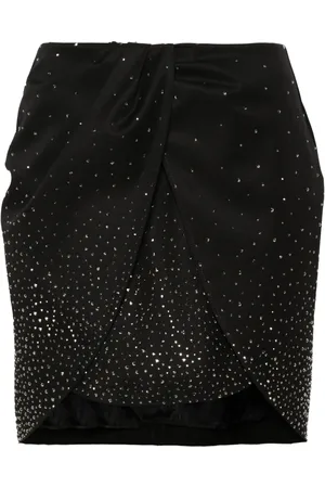 OFF-WHITE Crystal-embellished mini skirt