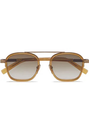 Ermenegildo Zegna Transparent acetate-metal sunglasses