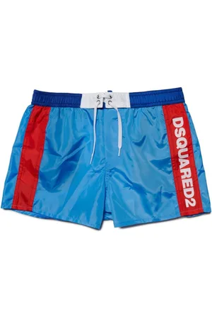 Dsquared2 Logo-tape drawstring swim shorts