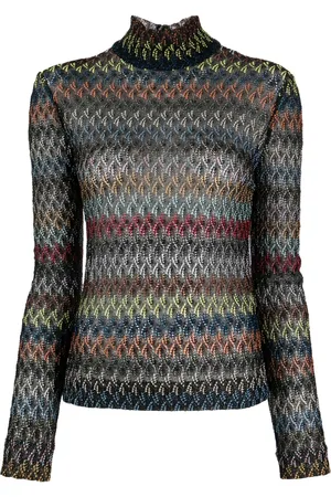 Missoni Metallic high-neck jumper