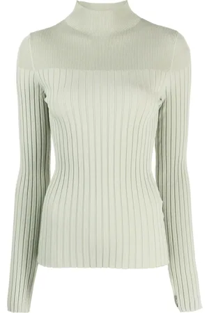 Calvin Klein High-neck ribbed-knit top