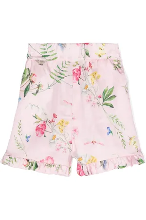 MONNALISA Floral-print ruffled shorts