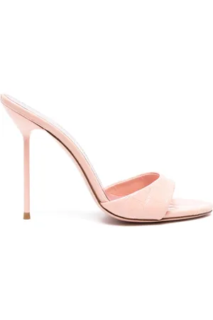 PARIS TEXAS Lidia 105mm embossed-crocodile mules