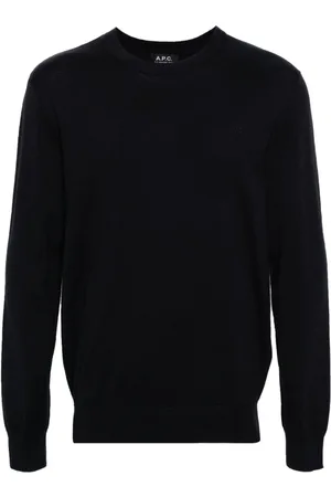 A.P.C. Logo-embroideredfine-knit jumper