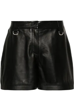 OFF-WHITE High-waisted leather shorts