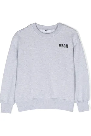 Msgm Logo-print cotton sweatshirt