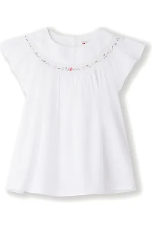 BONPOINT Fillys floral-embroidered cotton blouse