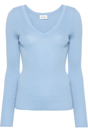 P.A.R.O.S.H. V-neck ribbed-knit jumper