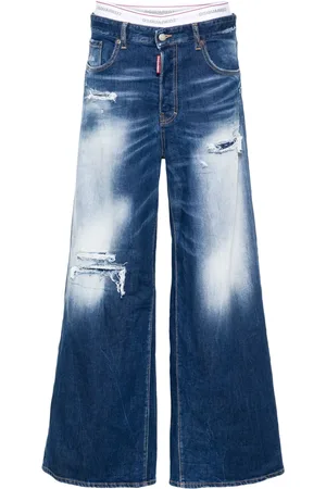 Dsquared2 Low-rise wide-leg jeans