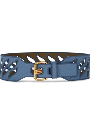 Etro Perforated cotton-canvas belt