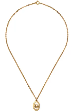 Dior 1980s polished logo-pendant necklace