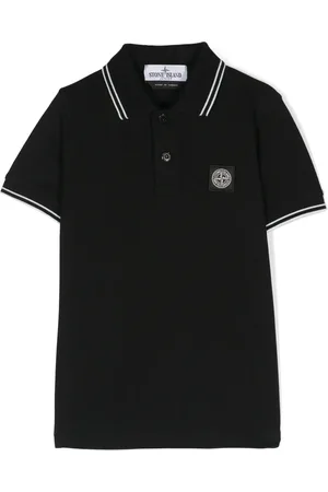 Stone Island Compass-motif cotton polo shirt