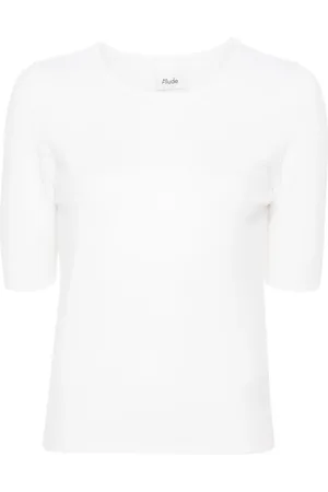 Allude Crew-neck knitted top