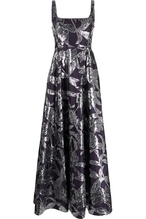 Marchesa Notte Lotus sequin-embellished gown
