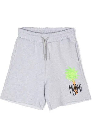 Msgm Logo-print cotton shorts