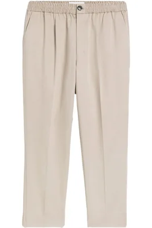 Ami Elasticated-waist cropped trousers