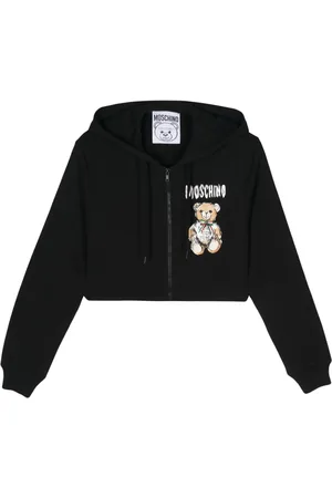 Moschino Cotton cropped hoodie