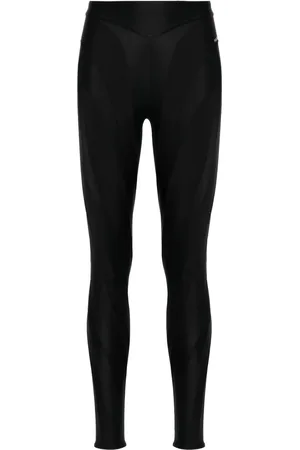 MUGLER Panelled spiral leggings