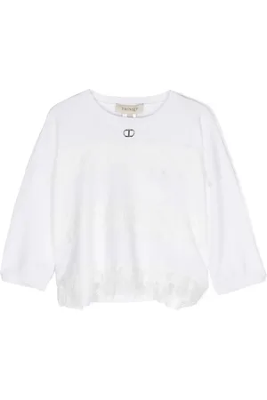 Twin-Set Lace-detail knitted top