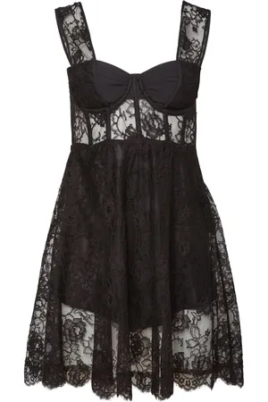 FLEUR DU MAL Flared lace dress