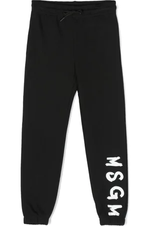 Msgm Logo-print cotton track pants
