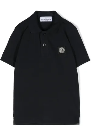 Stone Island Compass-patch piqué polo shirt