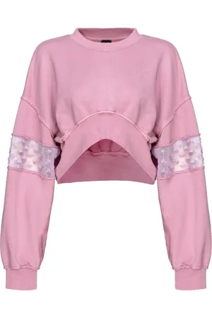 Pinko Sequin-embellished cropped sweatshirt