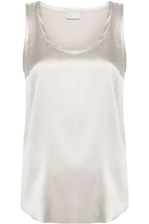 Brunello Cucinelli Stretch-silk satin top
