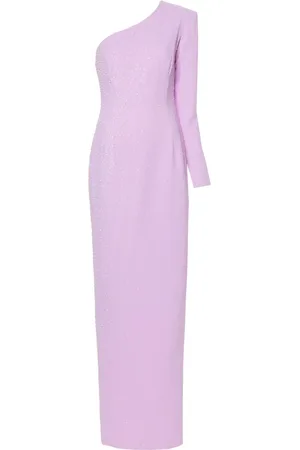JEAN-LOUIS SABAJI Crystal-embellished crepe gown