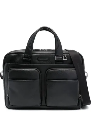 Piquadro Logo-plaque leather briefcase