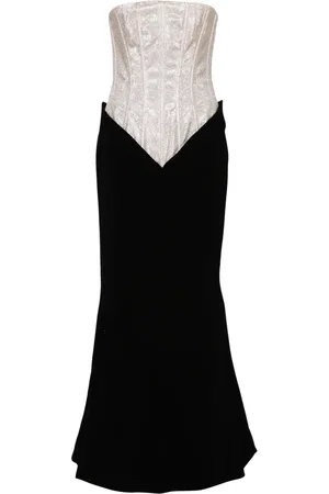 JEAN-LOUIS SABAJI Glittered crepe gown
