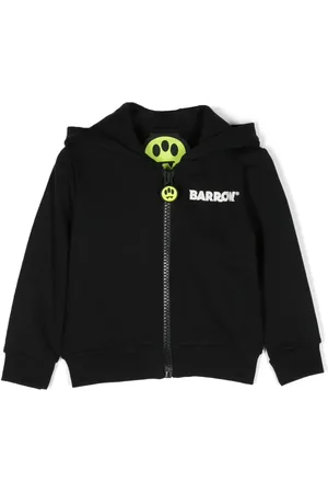 BARROW Logo-print zip-up hoodie