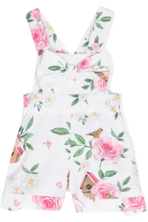 MONNALISA Floral-print cotton shorts