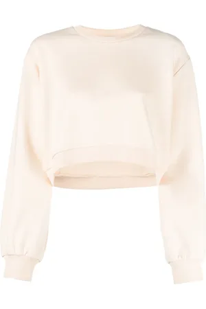 Patrizia Pepe Logo-embossed cropped sweatshirt