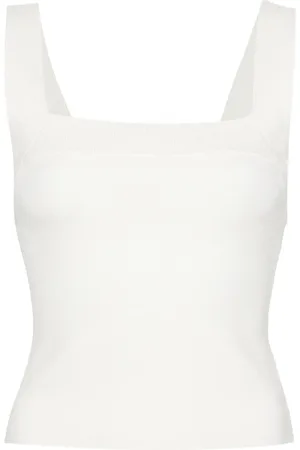 Simkhai Square-neck knitted top