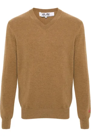 Comme des Garçons Logo-appliqué wool jumper