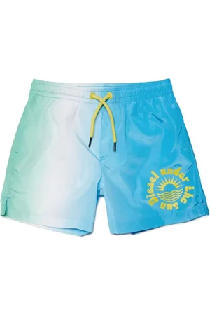 Diesel Logo-print gradient-effect swim shorts