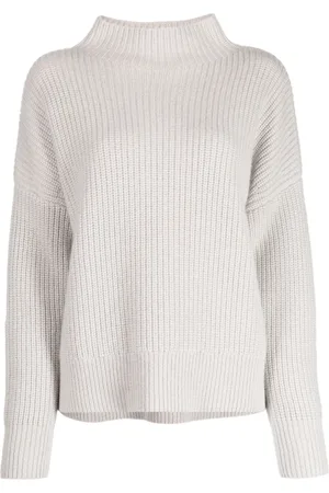 N.PEAL Ribbed-knit funnel-neck jumper
