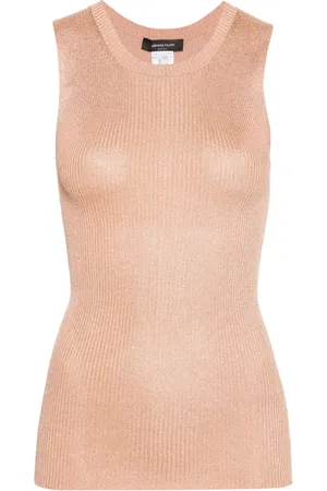 Fabiana Filippi Lurex ribbed tank top