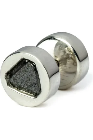 PARTS OF FOUR Black diamond-encrusted stud earring