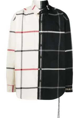 MASTERMIND JAPAN Panelled check-pattern shirt
