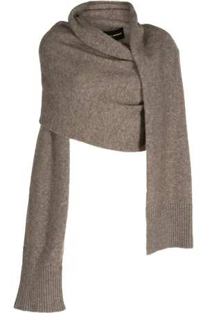 ISABEL BENENATO Asymmetric scarf jumper