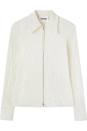 Jil Sander Zip-front cloqué top