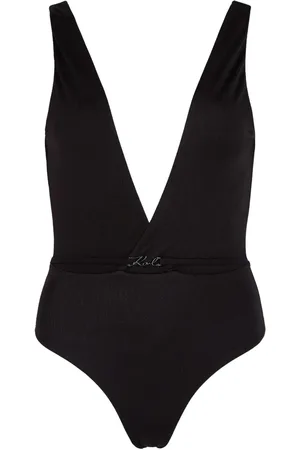 Karl Lagerfeld Metallic V-neck swimsuit