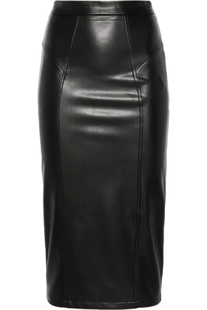 MURMUR Shape faux-leather pencil skirt