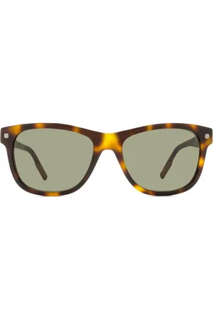 Ermenegildo Zegna Tortoiseshell-effect rectangle-frame sunglasses