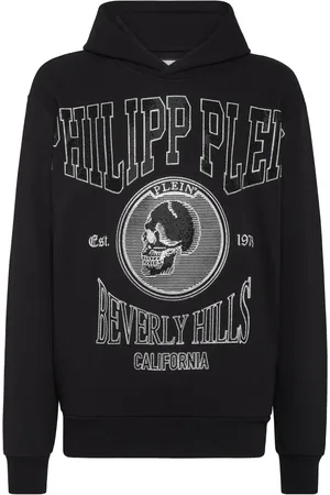 Philipp Plein Crystal-embellished jersey hoodie